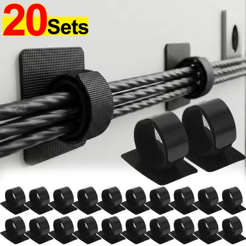 Gaming Accessories For Desk - Attaches-câbles adhésifs sous le bureau, organisateur