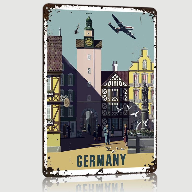 Gaming Accessories Germany - Affiche Allemagne Personnalisée, Plaques Métalliques Vintage,